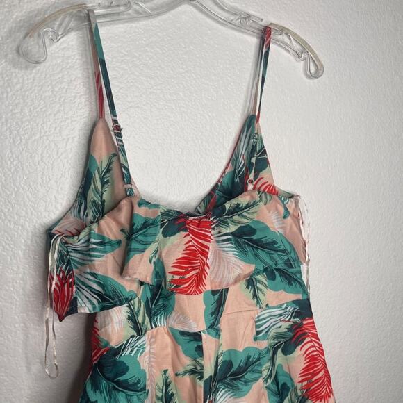 Fashion Nova Womens Romper Size L Hawaiian Pattern Sleeveless V-Neck Casual - Picture 12 of 14